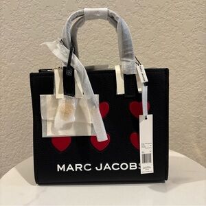 NWT Marc Jacobs Heart Mini Grind Tote Black